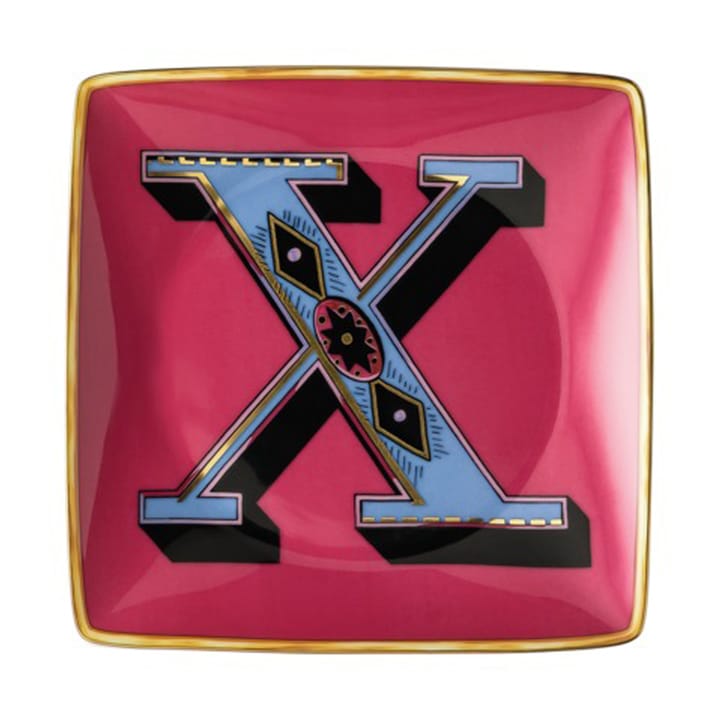 Piatto Versace Holiday Alphabet, 12 cm - Lettera: X - Versace