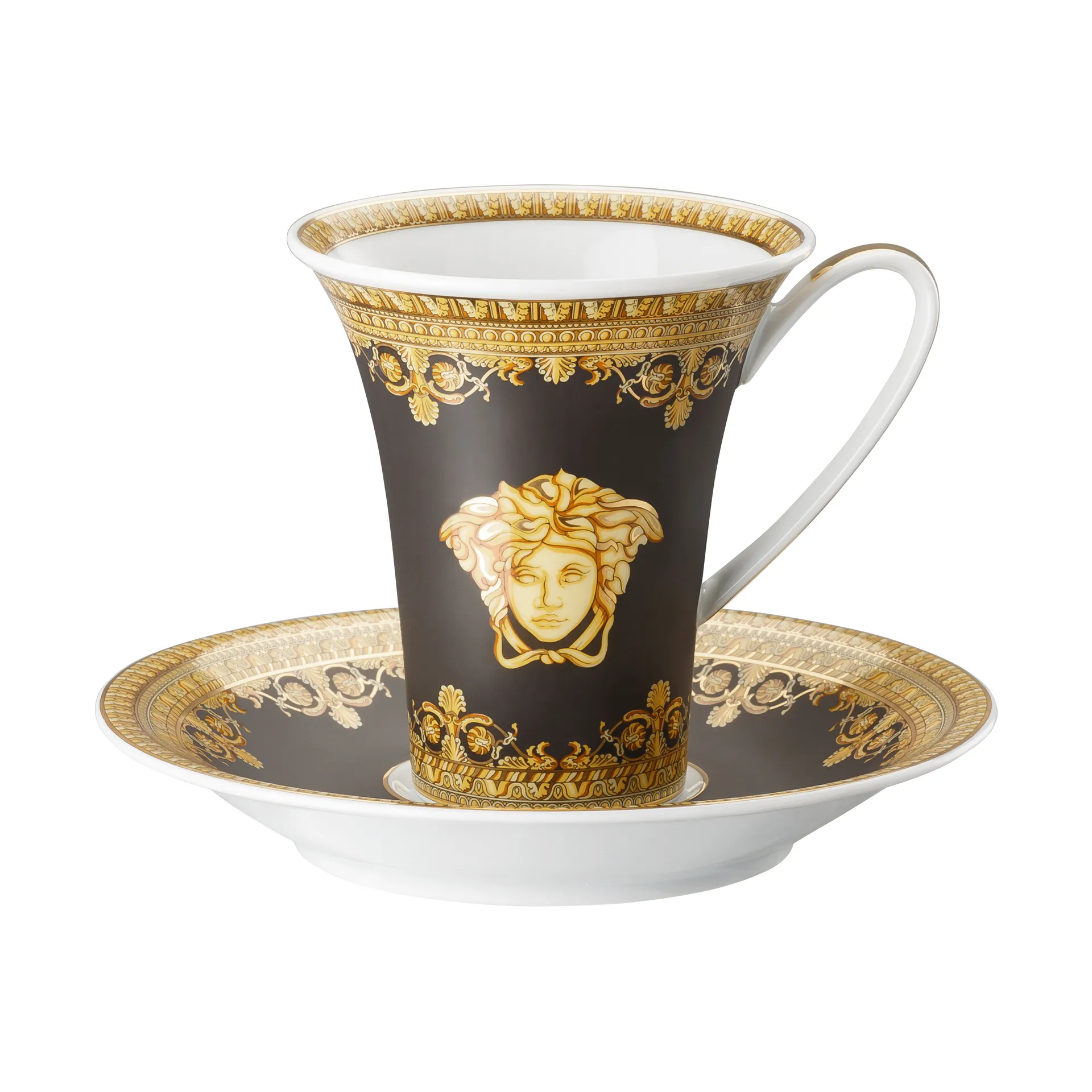 Tazza con piattino Versace I love Baroque , Nero Versace