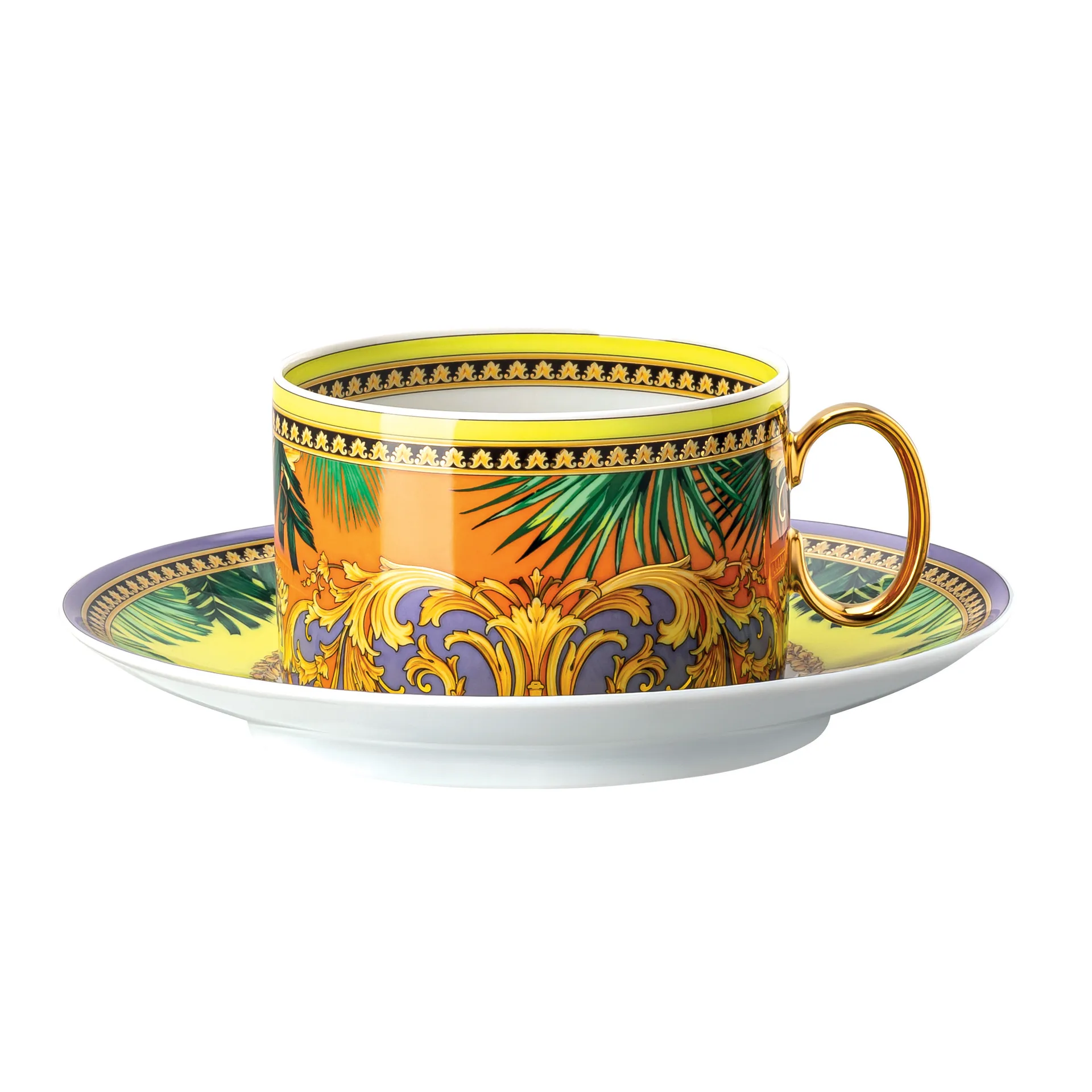 Tazza con piattino Versace Jungle Animalier, multicolore Versace