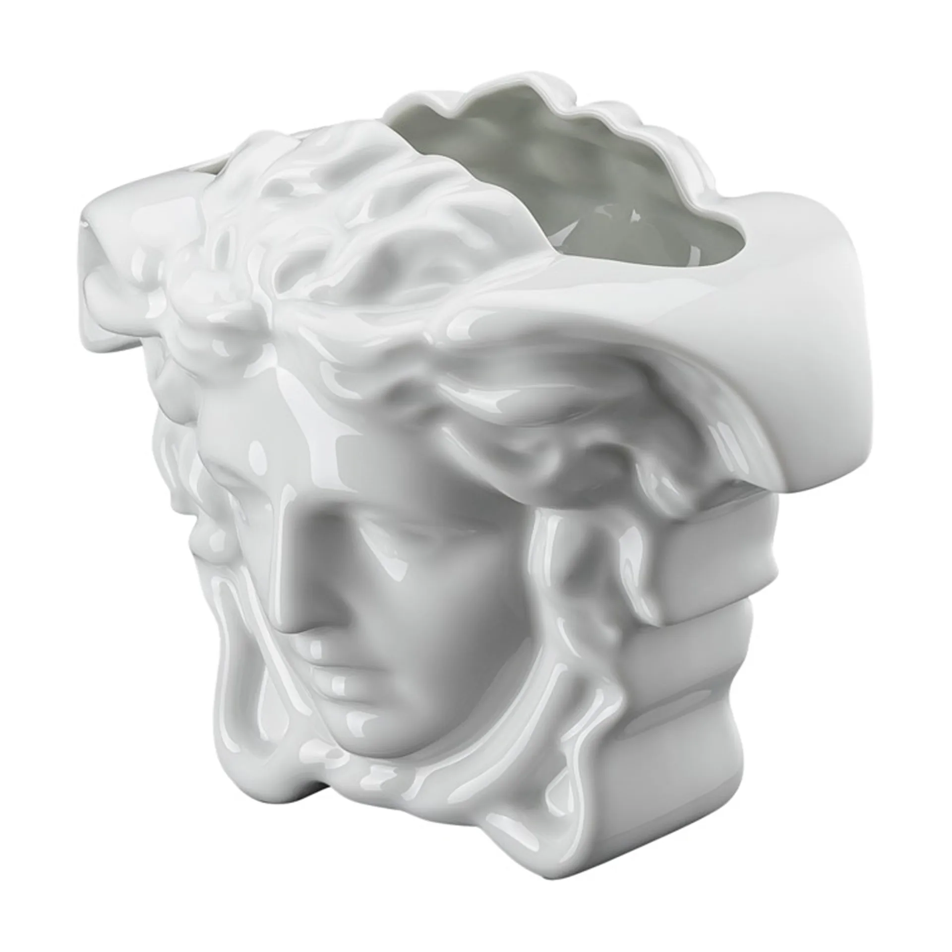 Vaso Versace Medusa grande, 15 cm, Bianco Versace