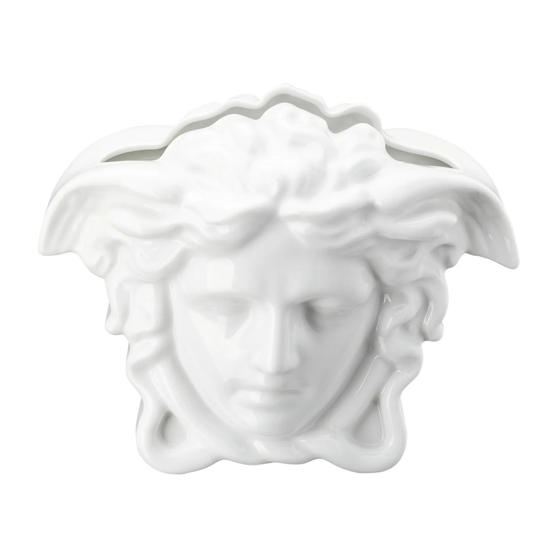 Vaso Versace Medusa grande, 21 cm, Bianco Versace