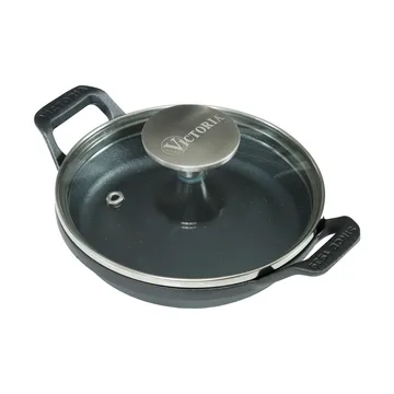 Mini casseruola rotonda con coperchio in vetro in ghisa enameled - Ø14 cm - Victoria