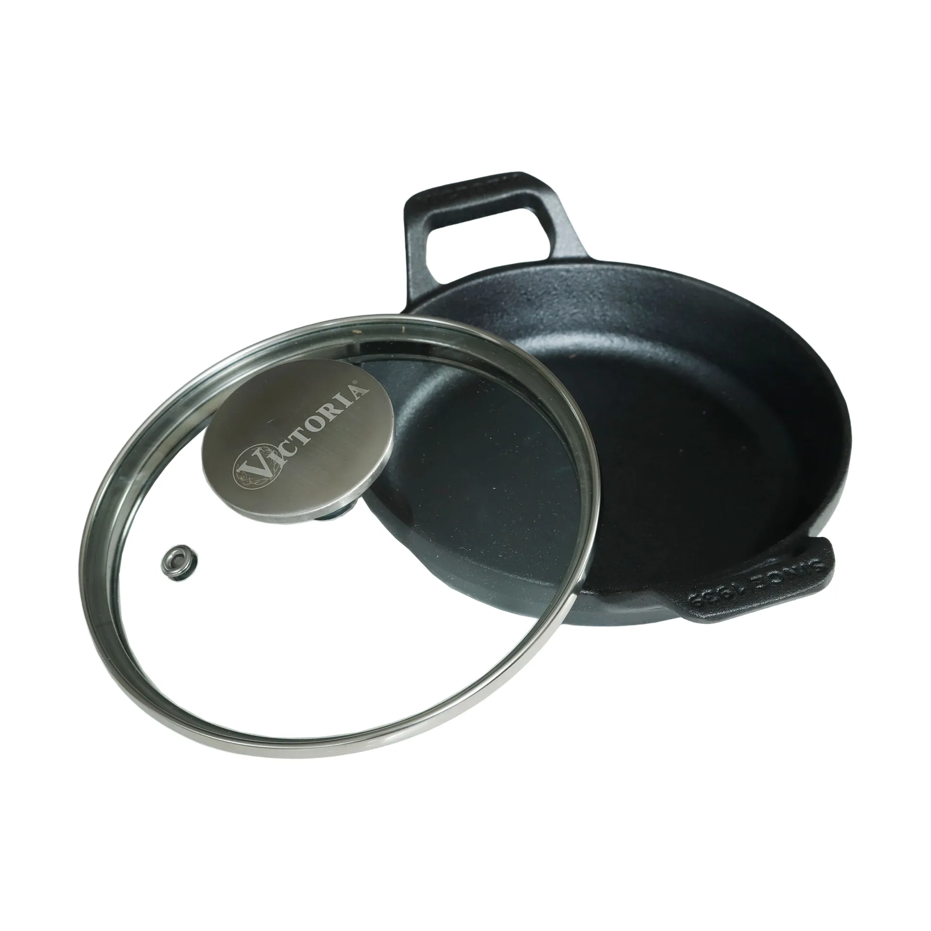 Mini casseruola rotonda con coperchio in vetro in ghisa enameled, Ø14 cm Victoria