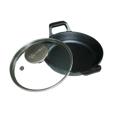 Mini casseruola rotonda con coperchio in vetro in ghisa enameled - Ø14 cm - Victoria