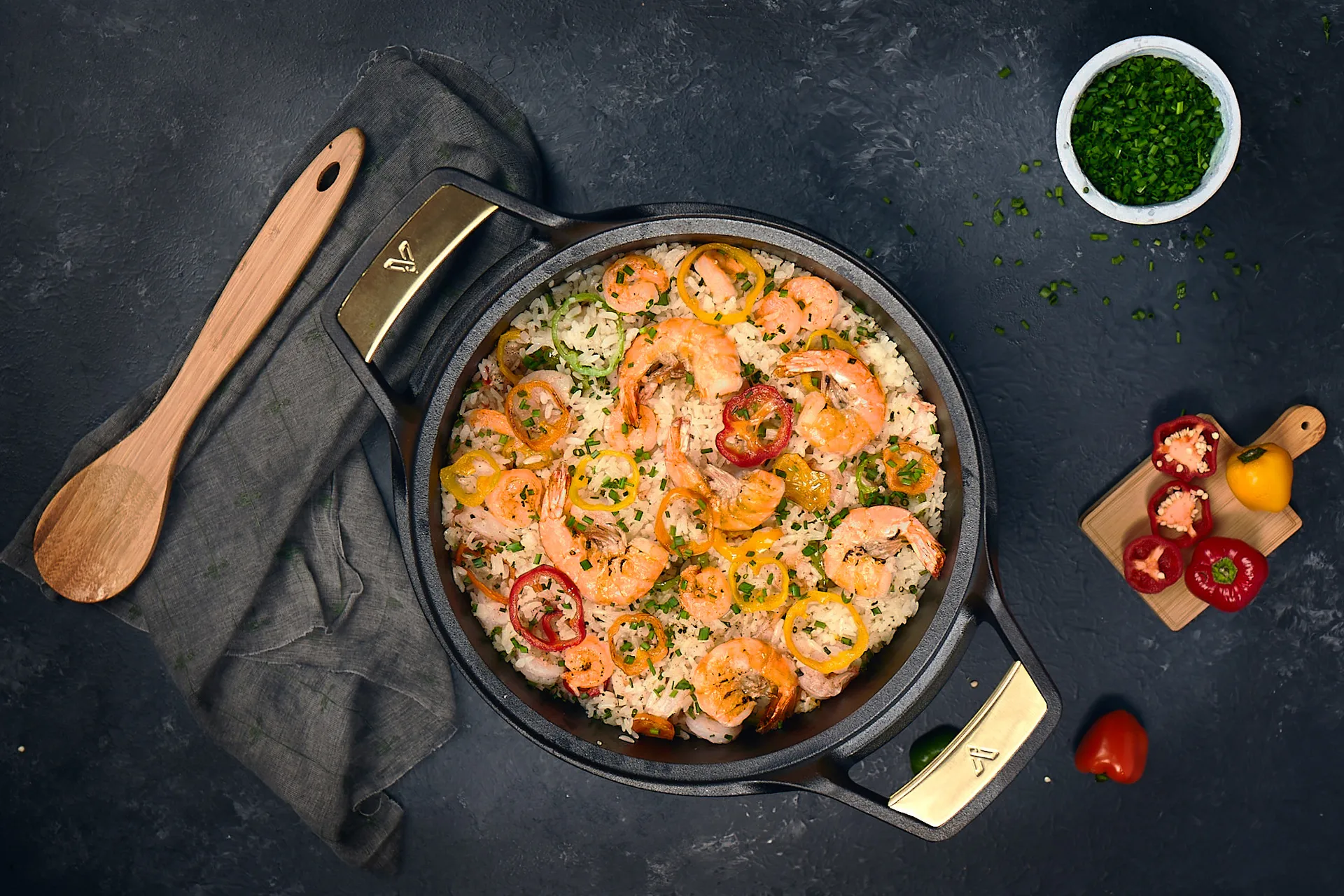 Paellera Signature in ghisa 33 cm, Nero Victoria