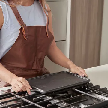 Piastra in ghisa reversibile 21x33 cm - Nero - Victoria