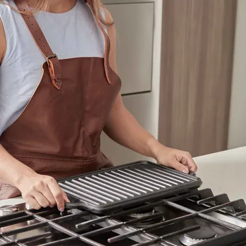 Piastra in ghisa reversibile 21x33 cm - Nero - Victoria