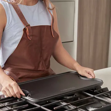 Piastra in ghisa reversibile 25x47 cm - Nero - Victoria