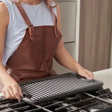 Piastra in ghisa reversibile 25x47 cm - Nero - Victoria