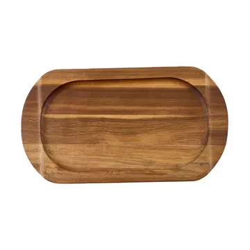Sottopentola ovale per piastra in acacia - 34,3x16,4 cm - Victoria