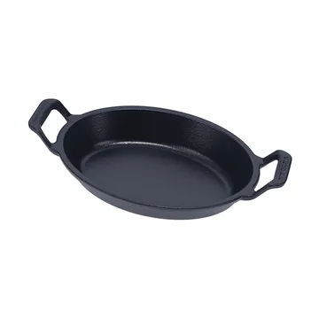 Victoria casseruola ovale in ghisa pre-seasoned - 27,1x15,5 cm - Victoria