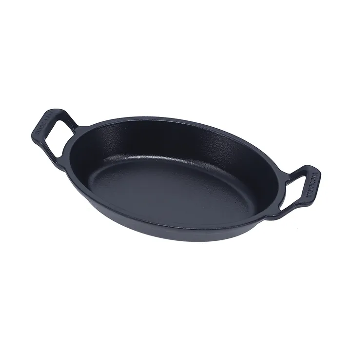 Victoria casseruola ovale in ghisa pre-seasoned - 27,1x15,5 cm - Victoria