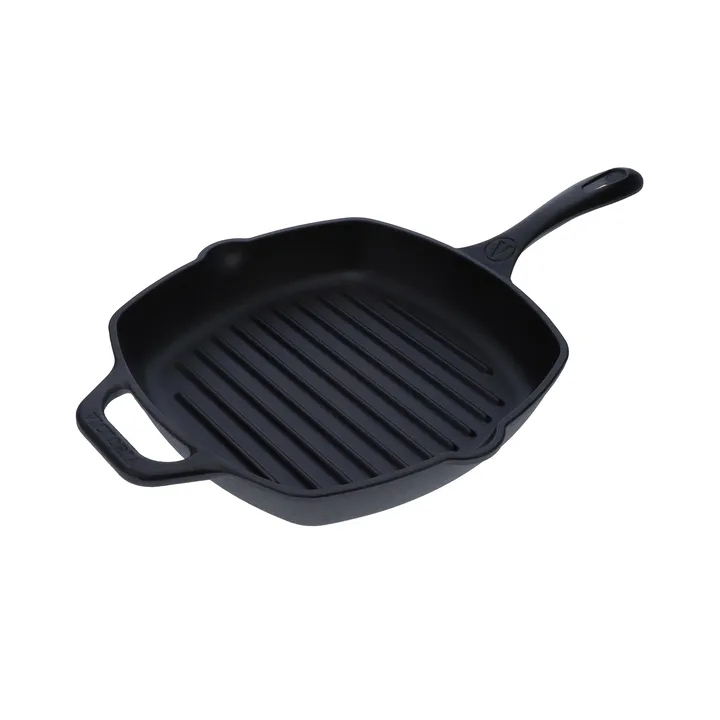 Victoria padella grill quadrata in ghisa smaltata - 44,1x28,4 cm - Victoria