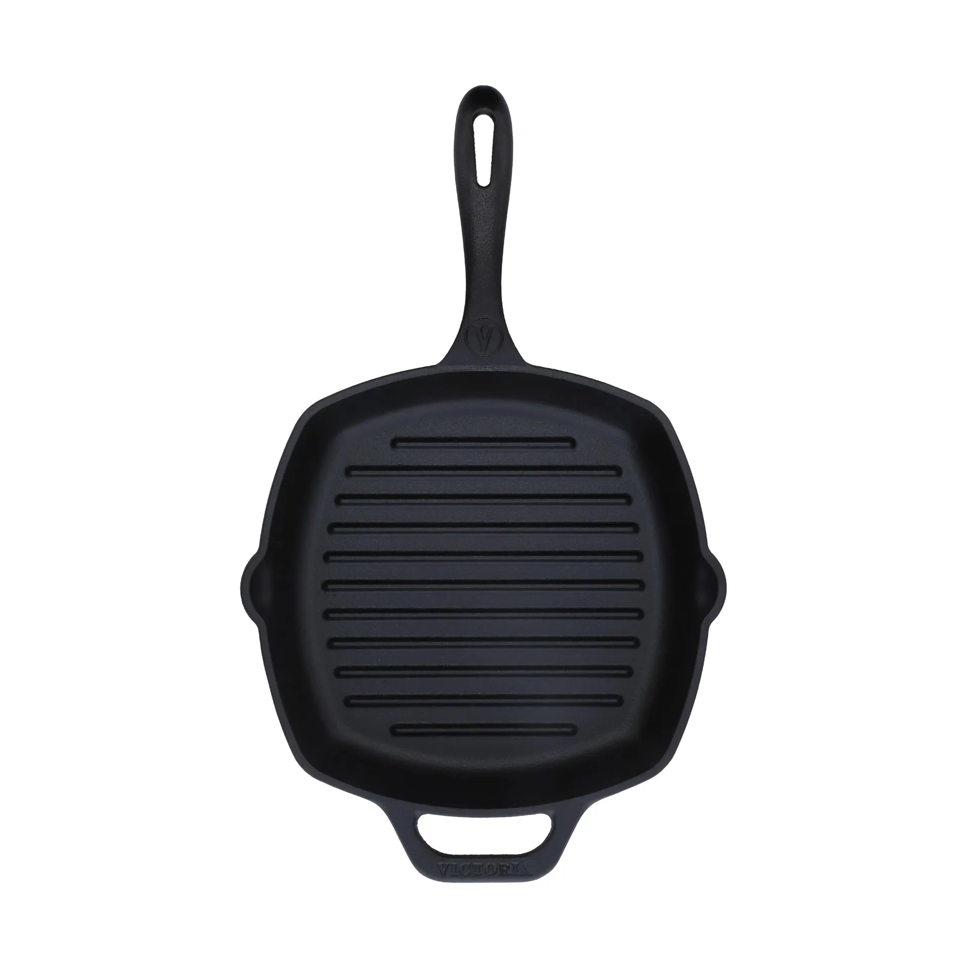Victoria padella grill quadrata in ghisa smaltata, 44,1x28,4 cm Victoria