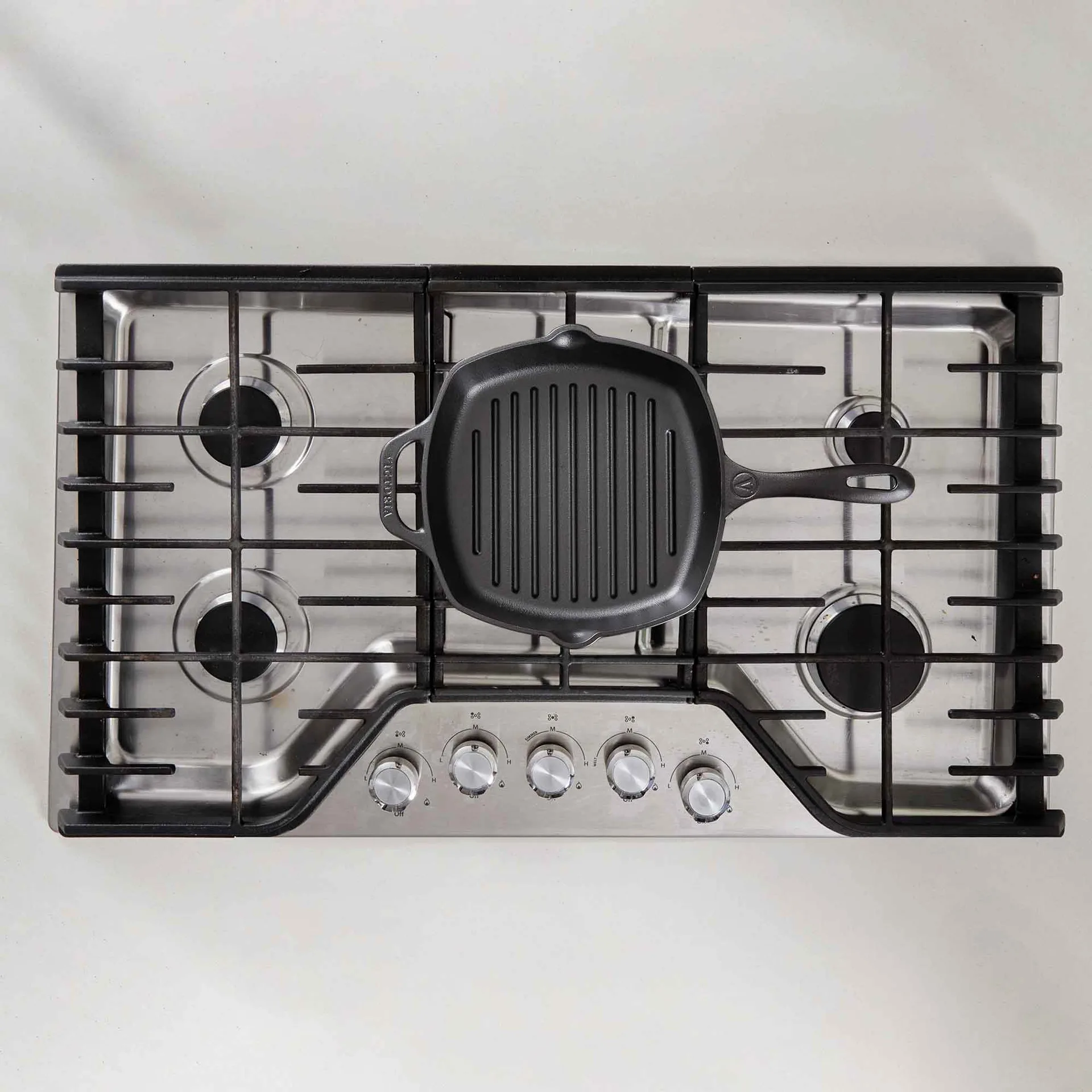 Victoria padella grill quadrata in ghisa smaltata, 44,1x28,4 cm Victoria