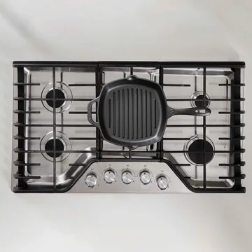 Victoria padella grill quadrata in ghisa smaltata - 44,1x28,4 cm - Victoria