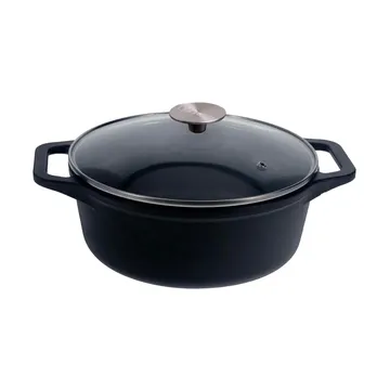 Victoria pentola in ghisa con coperchio in vetro enameled - 3,8 L - Victoria