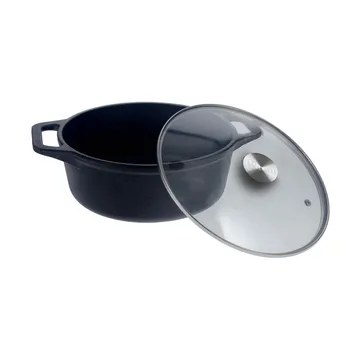 Victoria pentola in ghisa con coperchio in vetro enameled - 3,8 L - Victoria