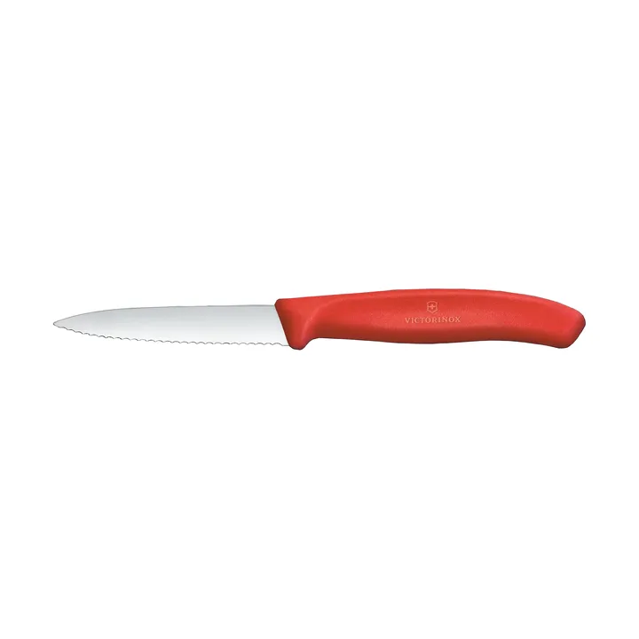 Coltello da paring seghettato Victorinox Swiss Classic 8 cm - Rosso - Victorinox