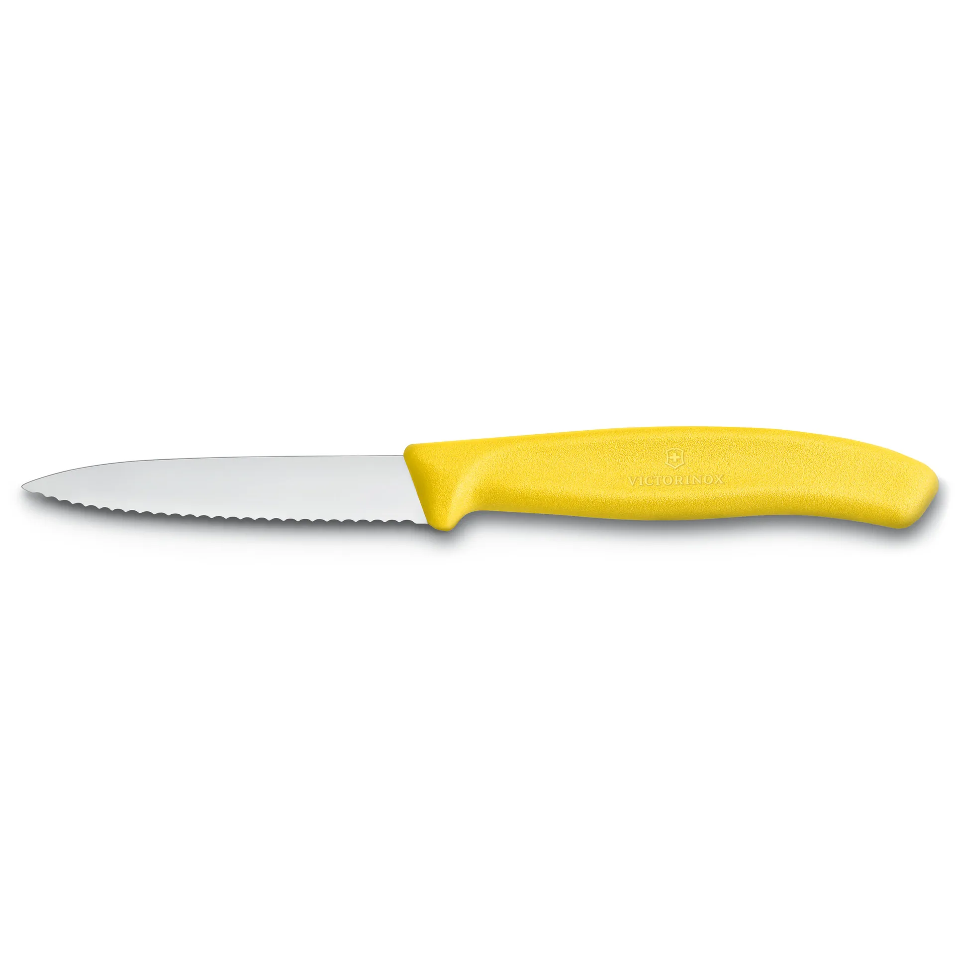 Coltello da verdura/spelucchino Swiss Classic seghettato 8 cm, Giallo Victorinox