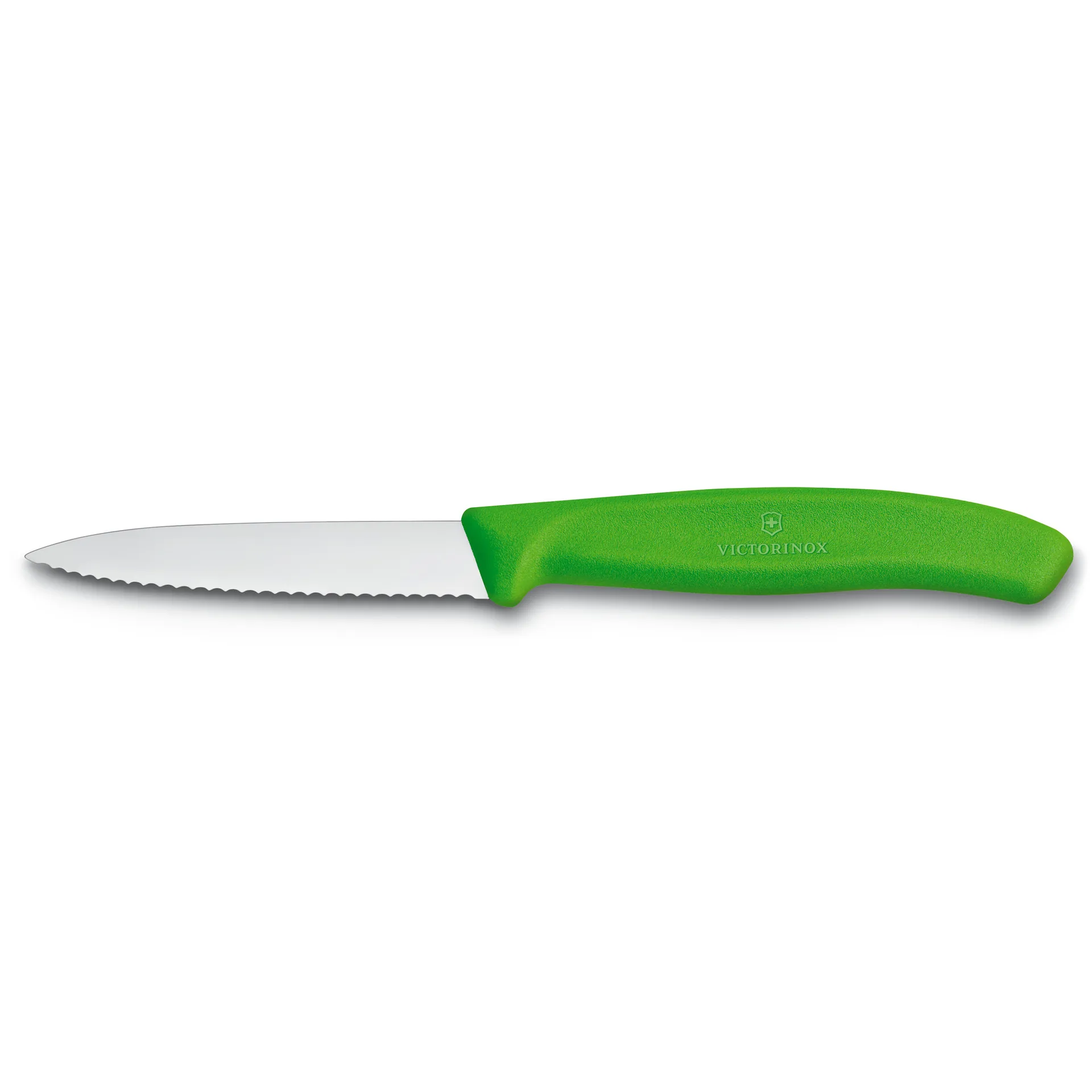 Coltello da verdura/spelucchino Swiss Classic seghettato 8 cm, Verde Victorinox
