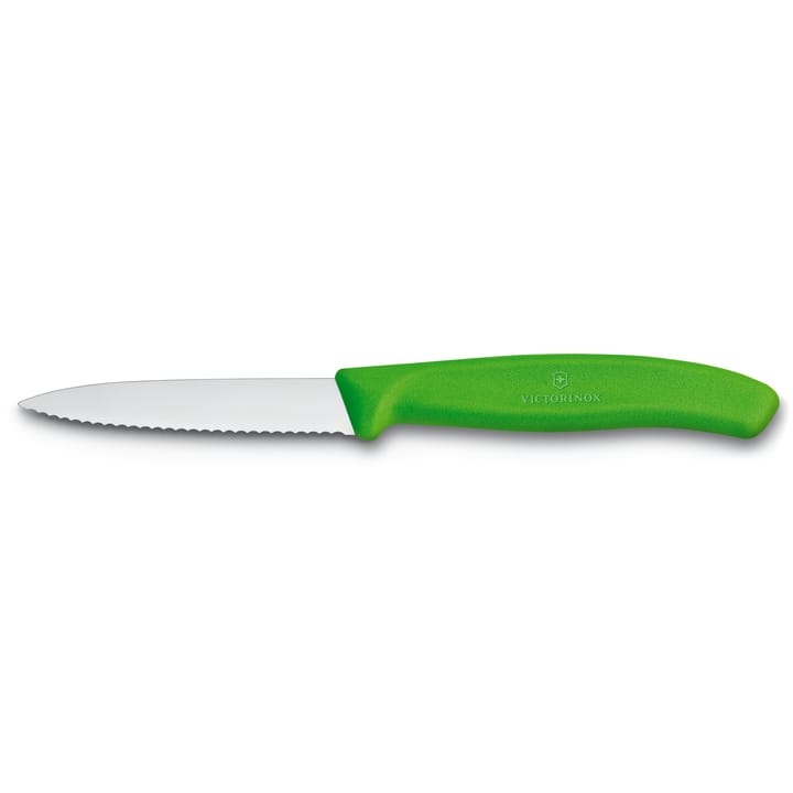 Coltello da verdura/spelucchino Swiss Classic seghettato 8 cm - Verde - Victorinox