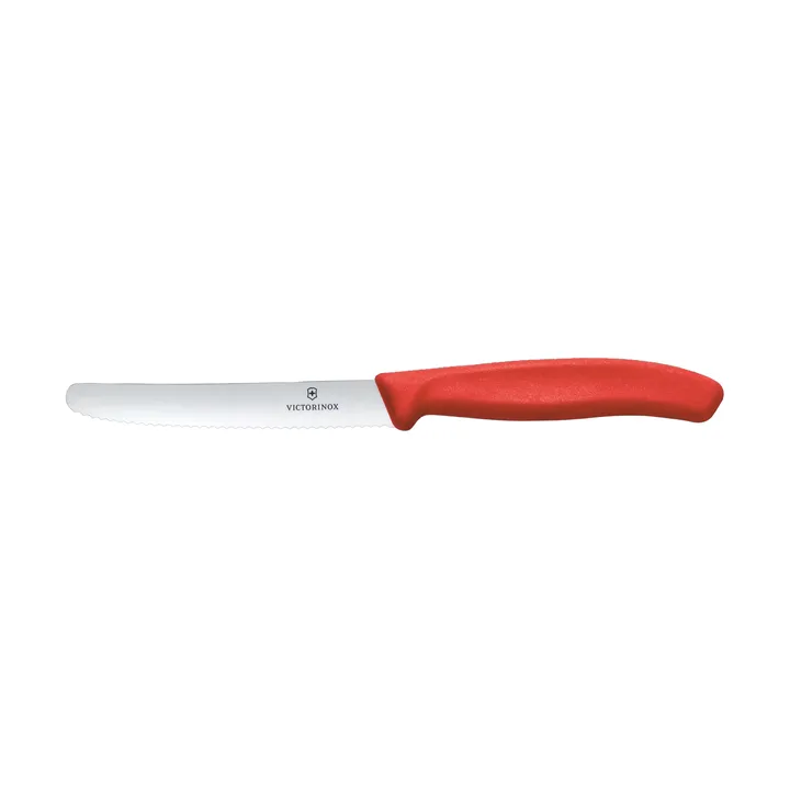 Coltello per salsiccia/pomodoro Swiss Classic seghettato 11 cm - Rosso - Victorinox