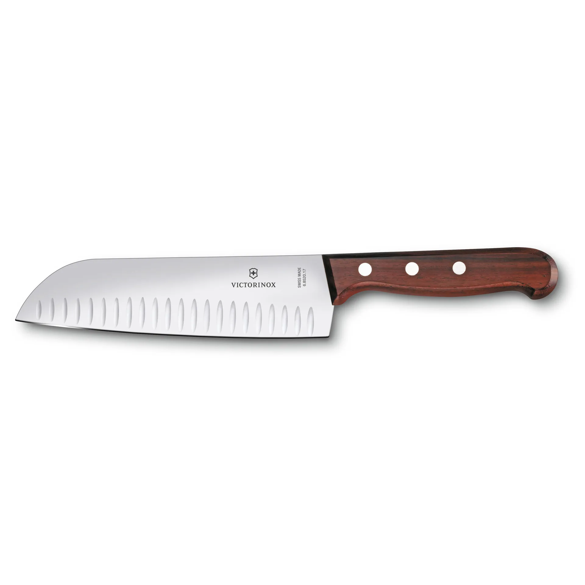 Coltello Santoku in legno 17 cm, Acciaio inossidabile-acero Victorinox