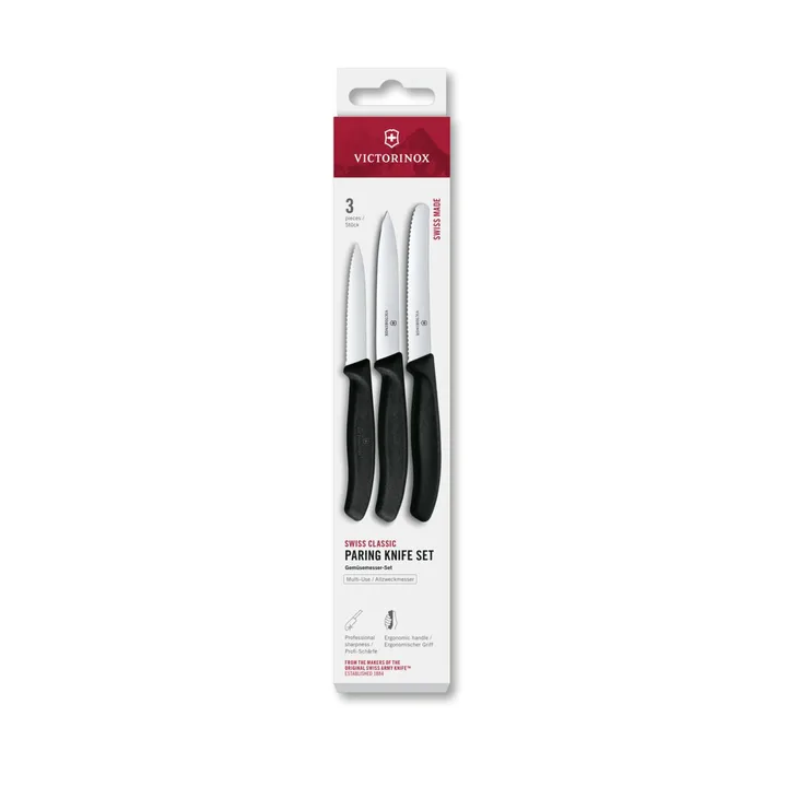 Set coltelli da paring Victorinox Swiss Classic 3 pezzi - Nero - Victorinox