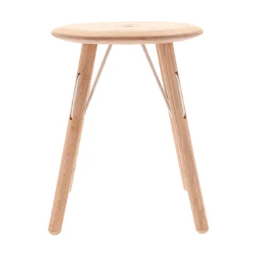 Barv sgabello rotondo 45xØ37,7 cm - Rovere massiccio non trattato - Villa Collection