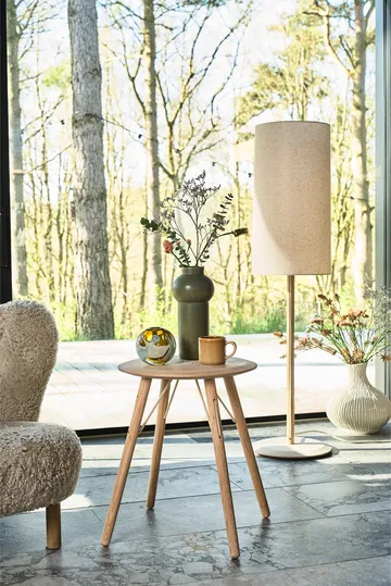 Barv sgabello rotondo 45xØ37,7 cm - Rovere massiccio non trattato - Villa Collection