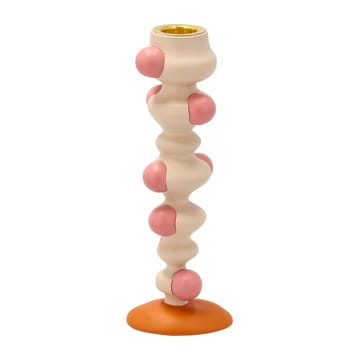 Candeliere Styles a pois 18 cm - Bianco sporco, rosa - Villa Collection