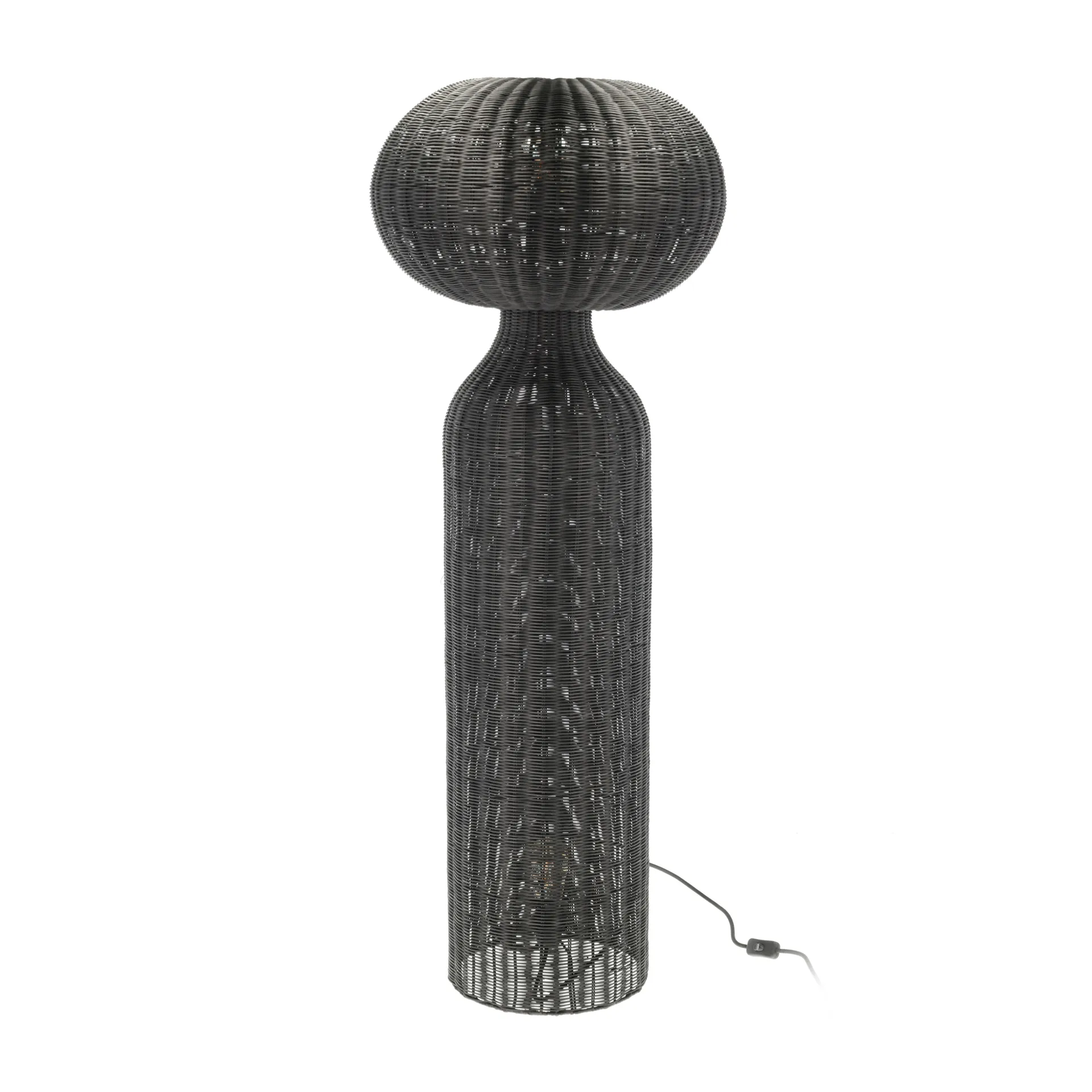Lampada da pavimento Werna Ø 50 x 130 cm, Rattan nero Villa Collection