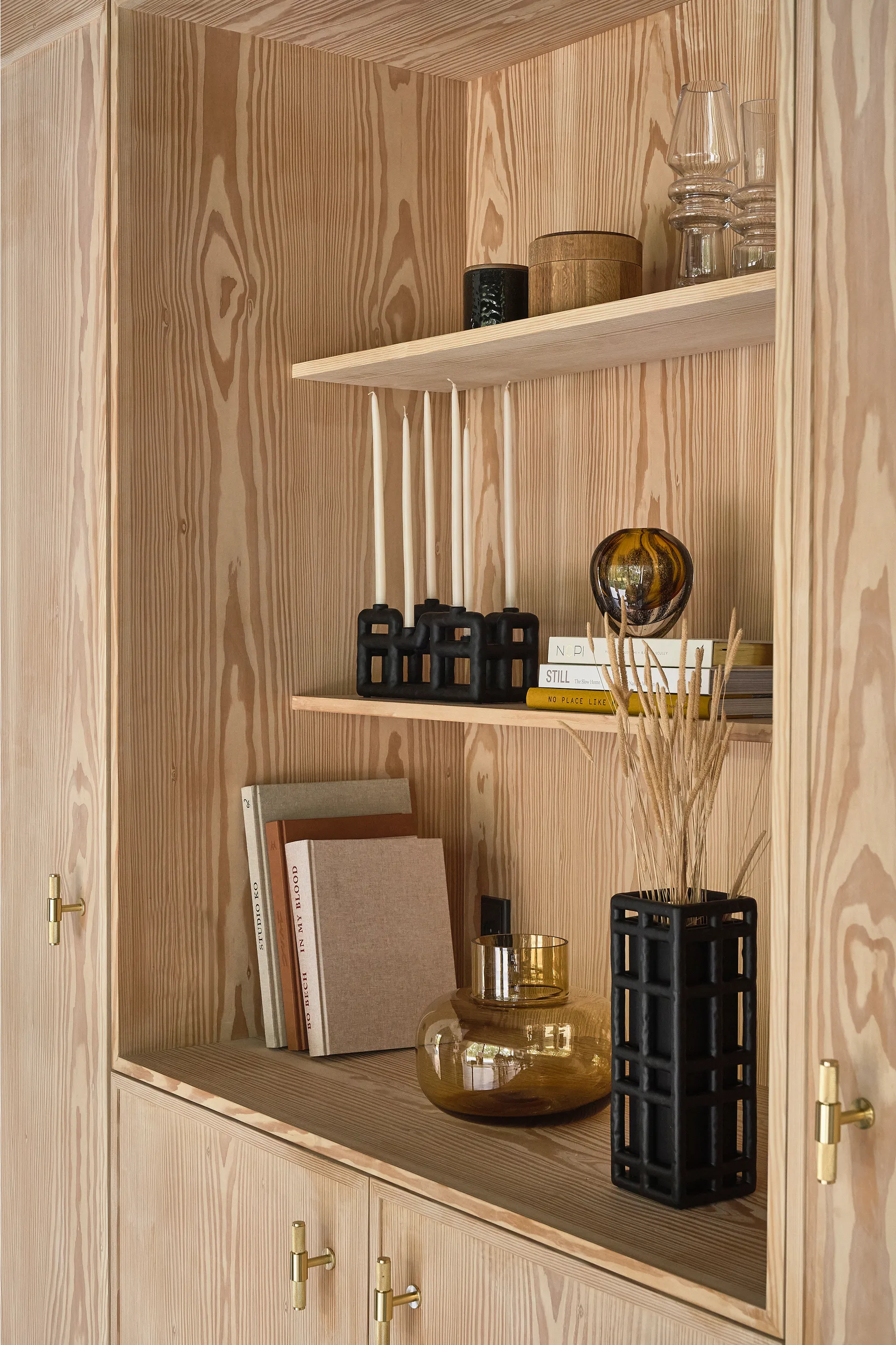 Portacandele da 6 Lyst, Nero Villa Collection