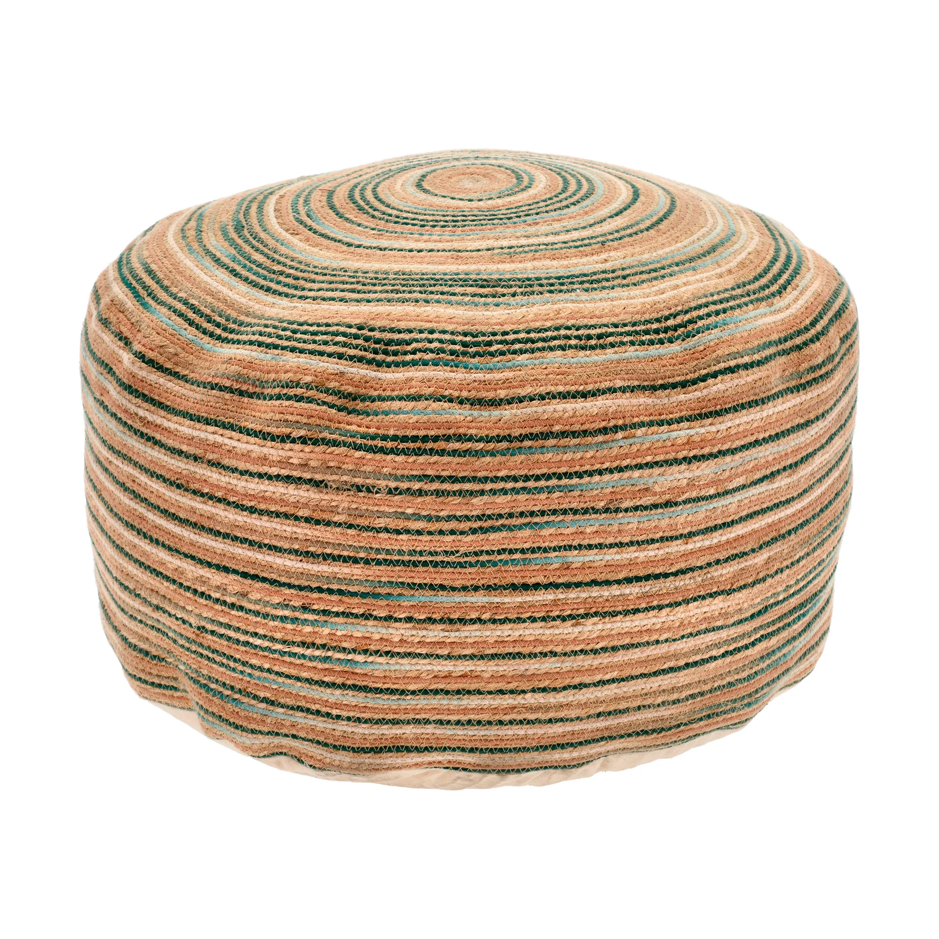 Pouf Vem 30x60 cm, Green-nature-pink Villa Collection