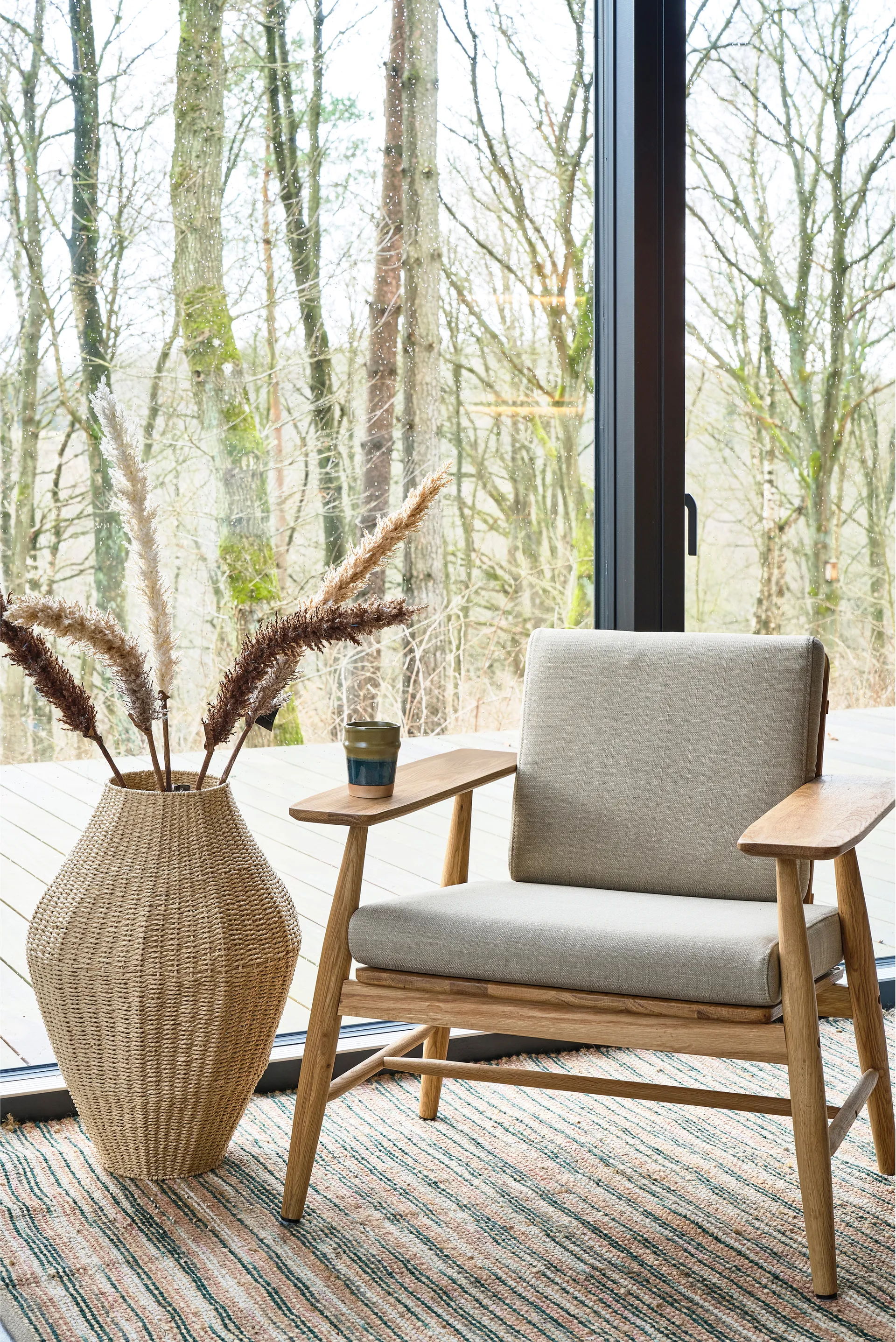 Tappeto Vem, Green-nature-pink, 70x250 cm Villa Collection