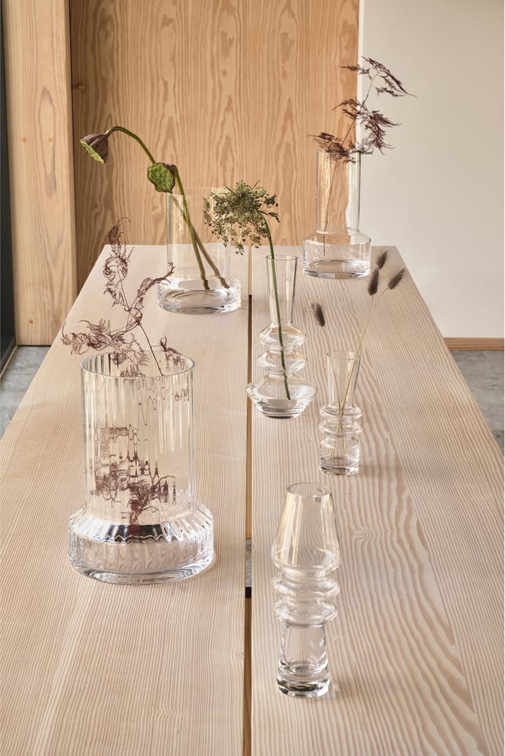 Vaso in vetro Hvils scanalato Ø21 cm, Clear Villa Collection