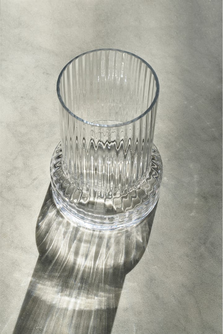 Vaso in vetro Hvils scanalato Ø21 cm, Clear Villa Collection