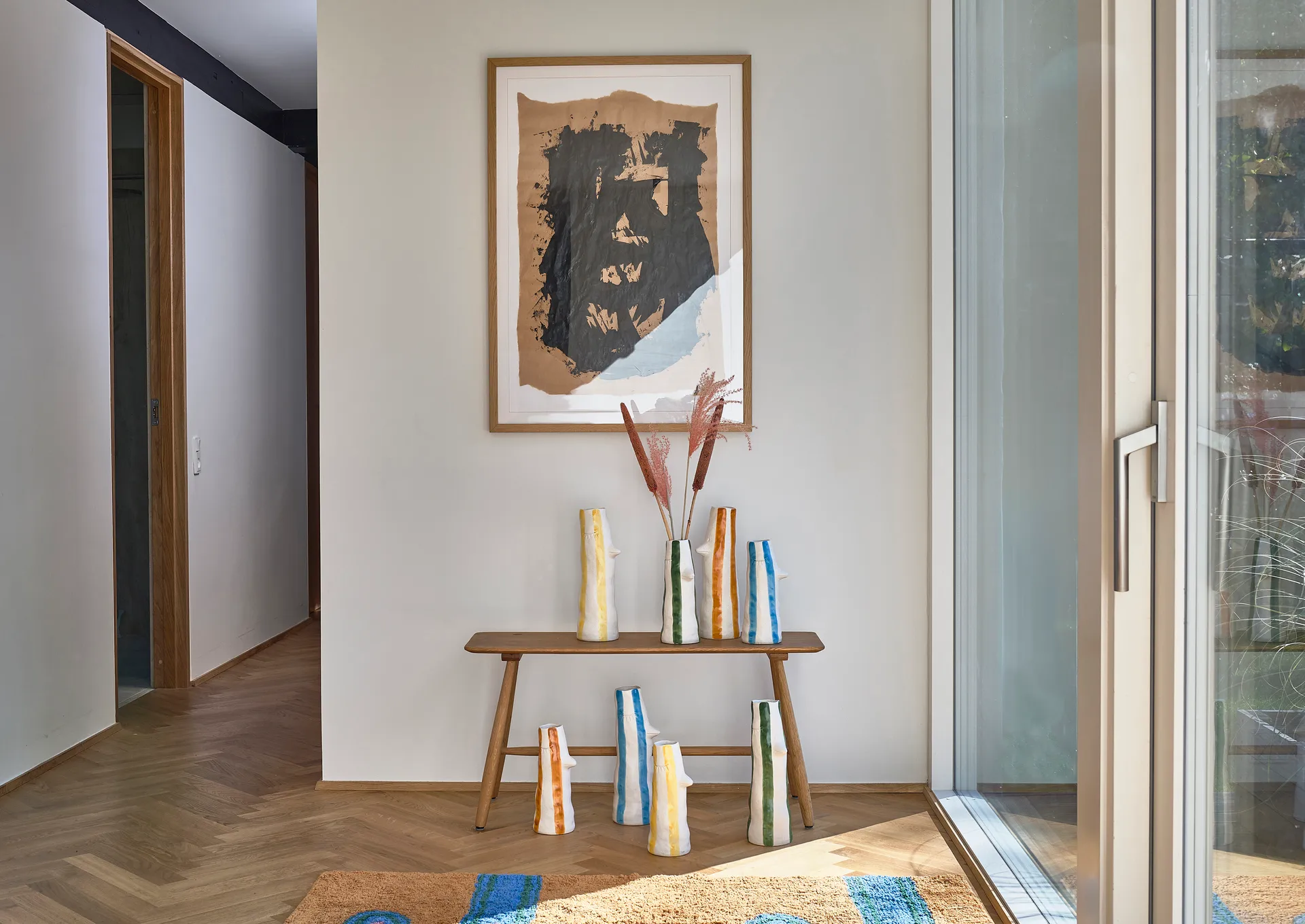 Vaso Styles con becco e ciglia 26 cm, Blu Villa Collection