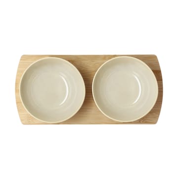 Vassoio in bambù Shoku con 2 ciotole - Beige - Villa Collection