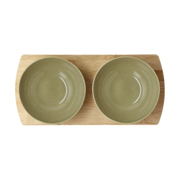 Vassoio in bambù Shoku con 2 ciotole - Pure Green - Villa Collection