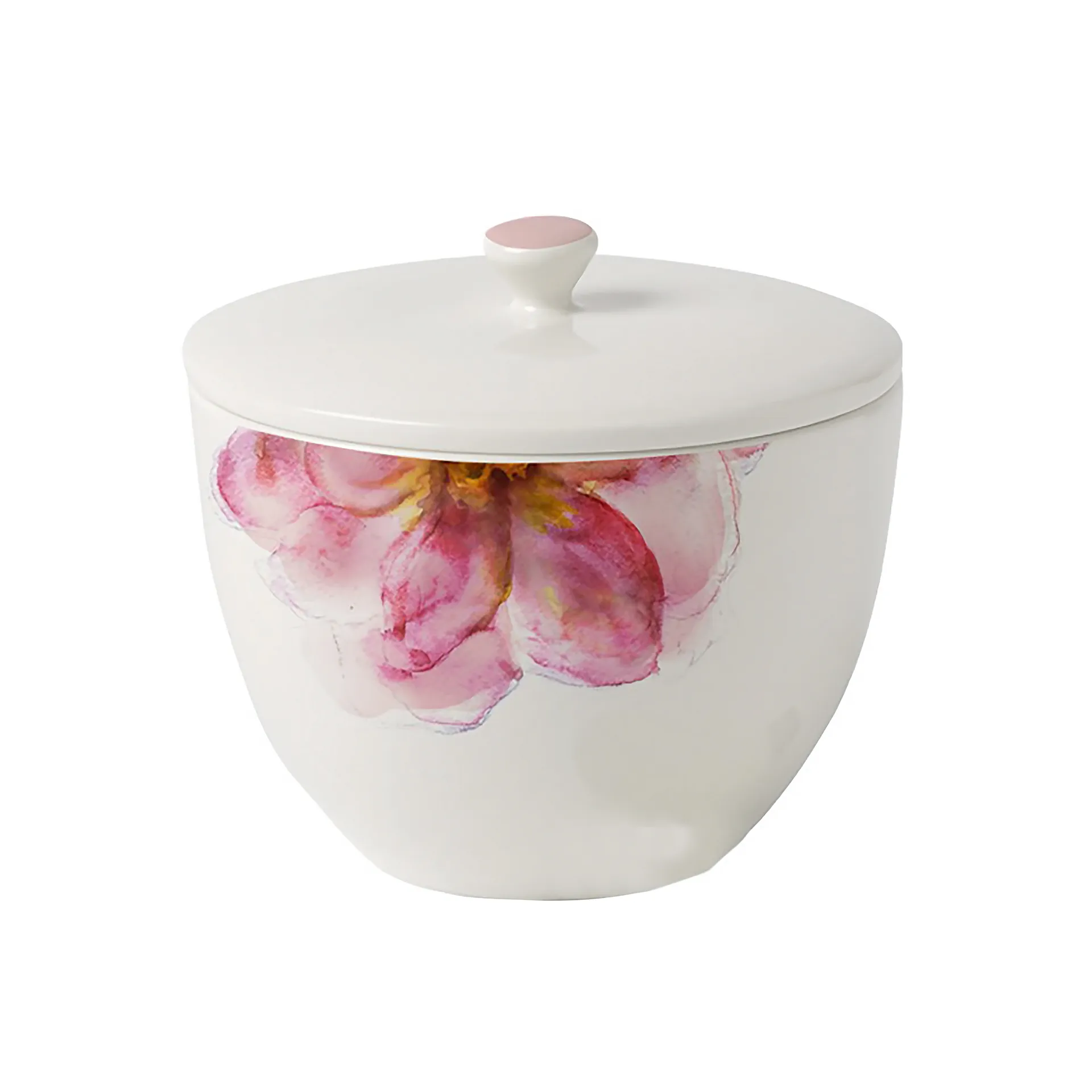 Barattolo per tè Rose Garden, con coperchio, Ø13,5 cm, Bianco Villeroy & Boch