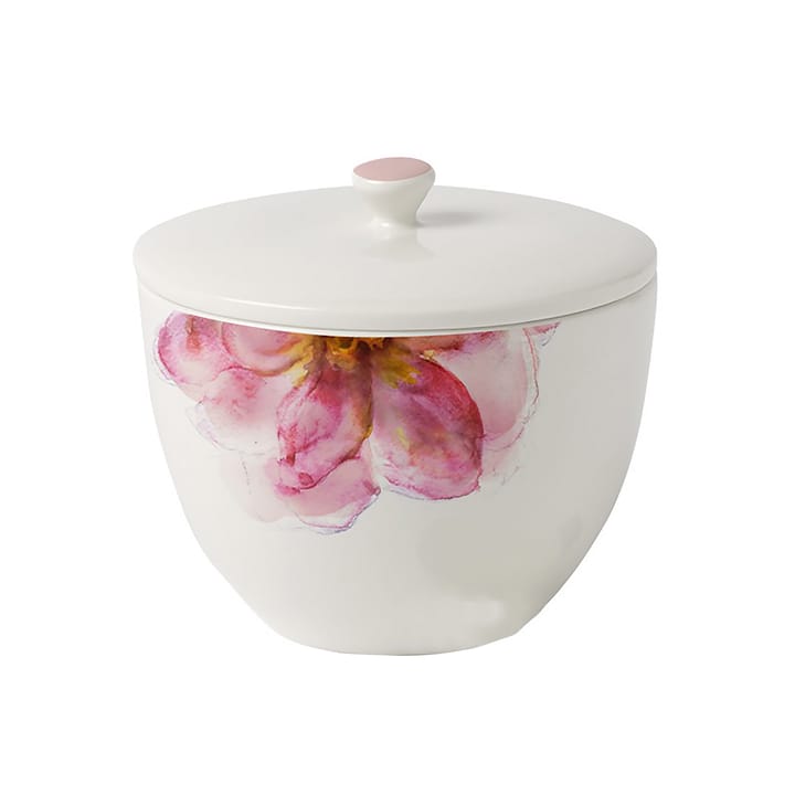 Barattolo per tè Rose Garden, con coperchio, Ø13,5 cm - Bianco - Villeroy & Boch