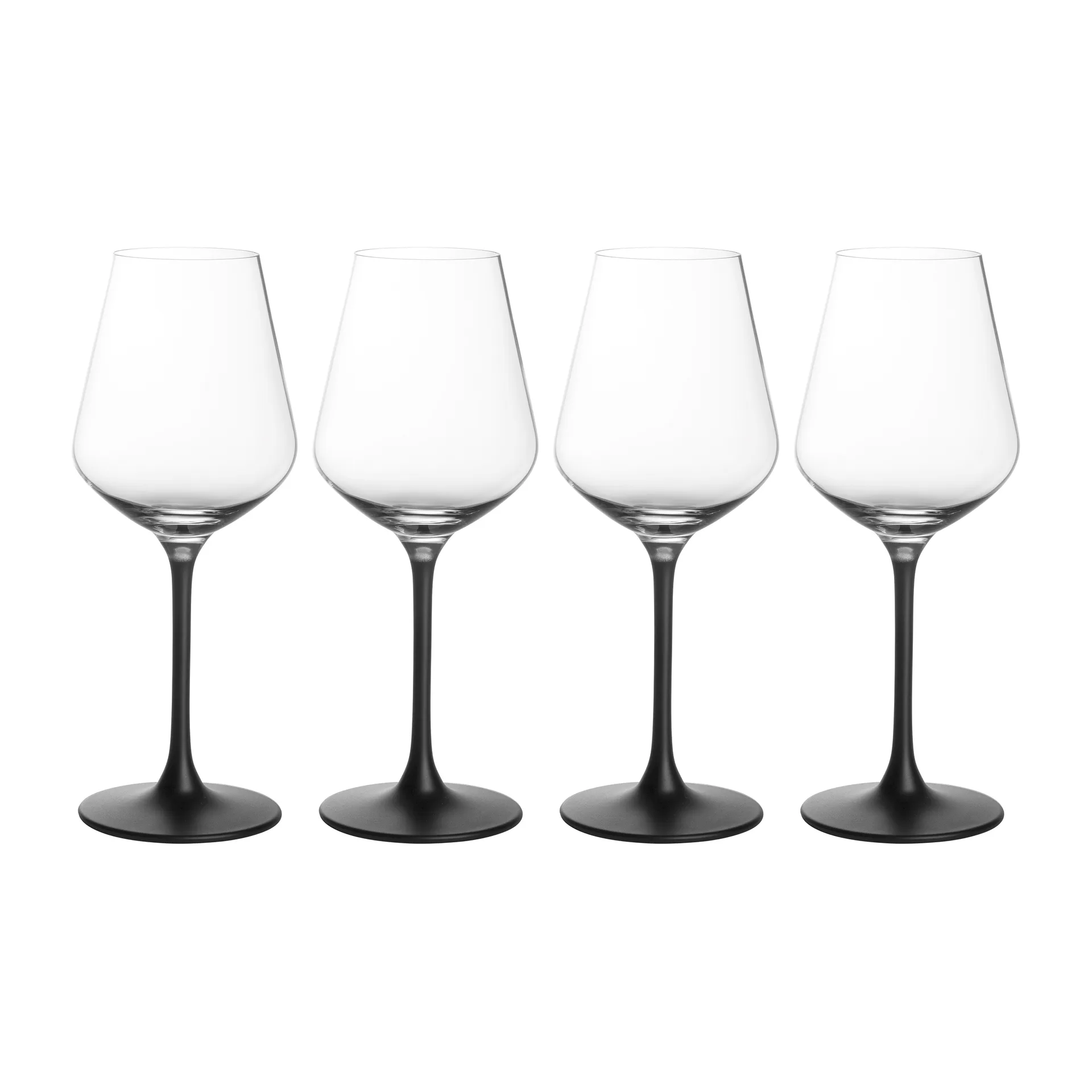Bicchiere da vino rosso Manufacture Rock 47 cl confezione da 4, Trasparente-nero Villeroy & Boch