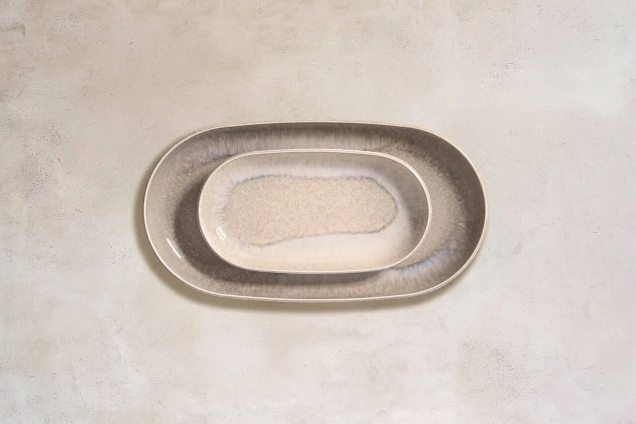 Perlemor Sand piatto da portata, Beige, 34x20 cm Villeroy & Boch