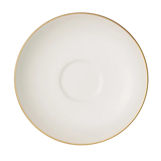 Piattino per tazzina da espresso Anmut Gold, Bianco Villeroy & Boch