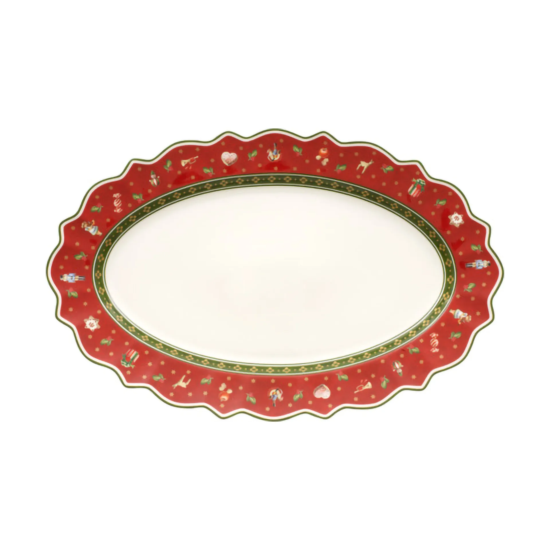 Piatto da portata ovale Toy´s Delight 31x50 cm, Bianco-rosso Villeroy & Boch