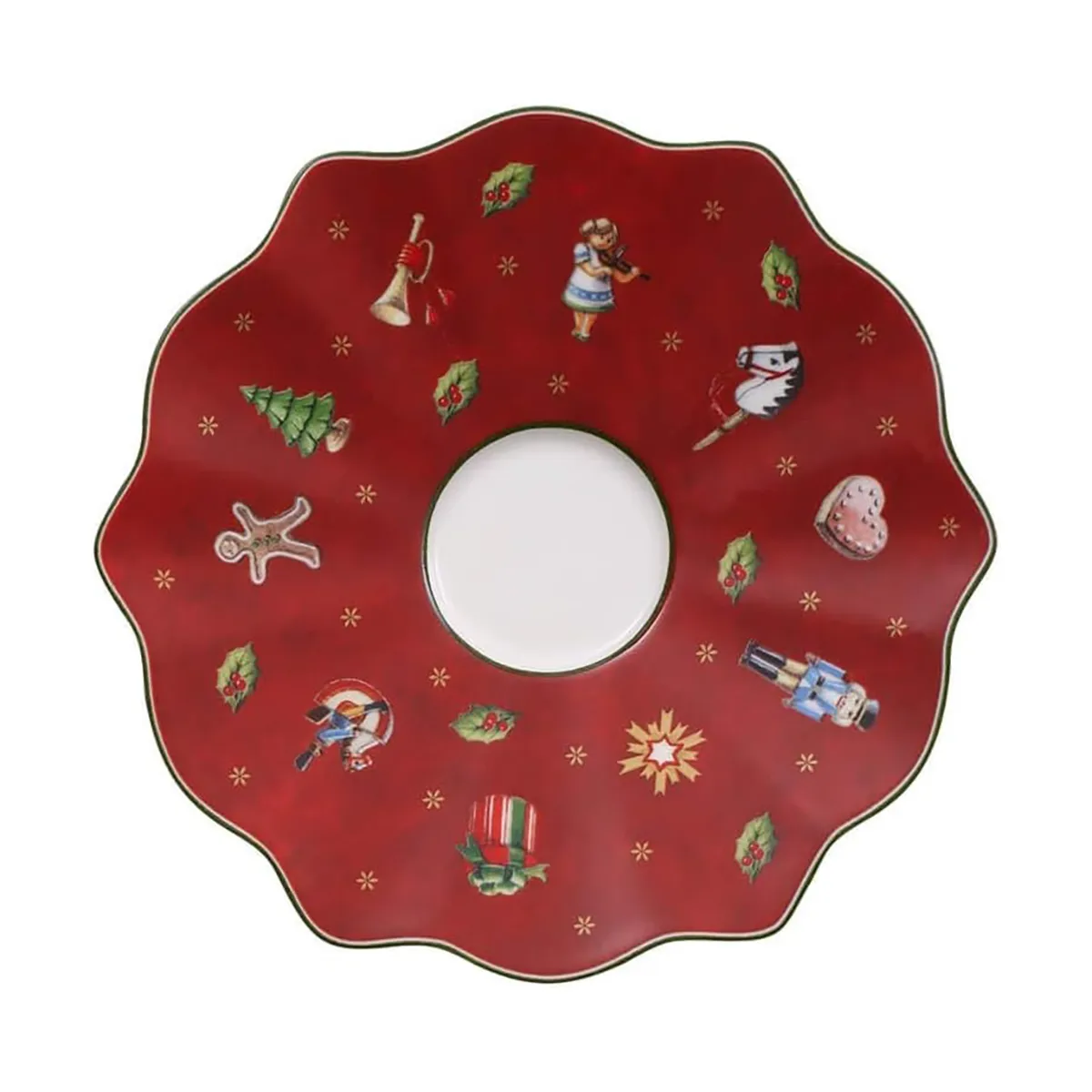 Piatto per tazzina da espresso Toy's Delight, Ø 13 cm, Bianco, rosso Villeroy & Boch