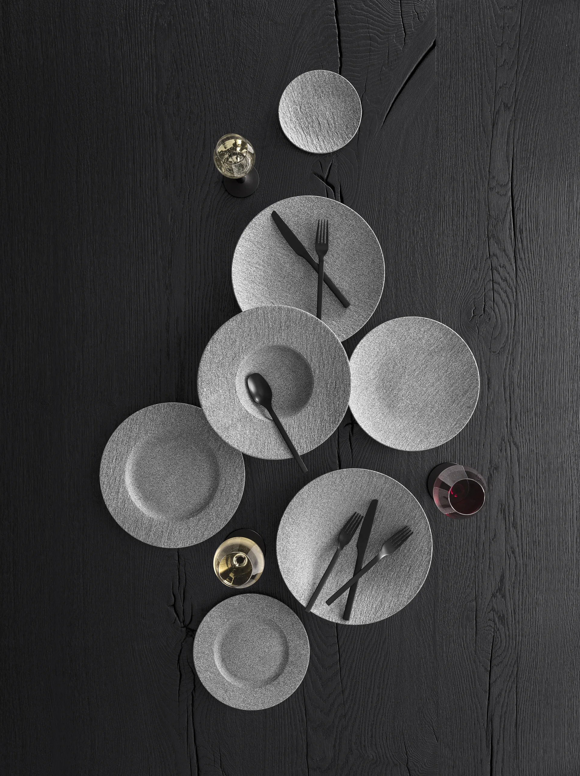 Posate Manufacture Rock 20 pezzi, Nero Villeroy & Boch