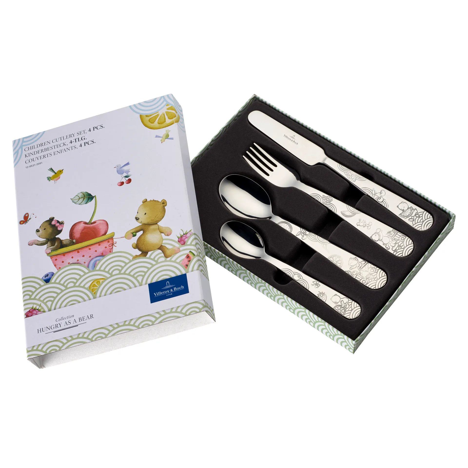 Posate per bambini Hungry as a Bear 4 pezzi, Acciaio inossidabile Villeroy & Boch